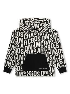 Marc Jacobs Kids hoodie bicolore à logo imprimé - Noir