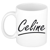 Naam cadeau mok / beker Celine met sierlijke letters 300 ml