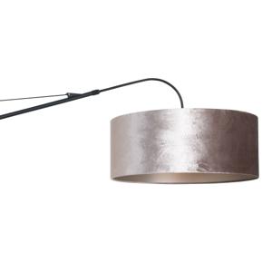 Steinhauer Wandlamp Elegant Classy 50cm zwart met taupe velourse kap 8134ZW