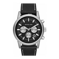 Horlogeband Michael Kors MK8310 Leder Zwart 22mm