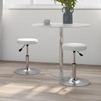 Eetkamerstoelen 2 st kunstleer wit - thumbnail