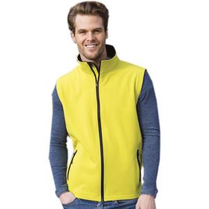 Softshell casual bodywarmer - heren - geel - Outdoorkleding - wandelen/zeilen - Mouwloos vest