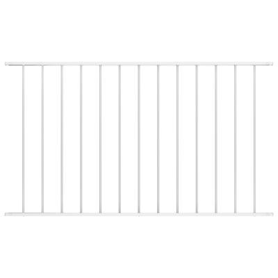 VidaXL Hekpaneel 1,63x0,75 m gepoedercoat staal wit