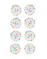 HEMA Gebaksbordje confetti 8 stuks