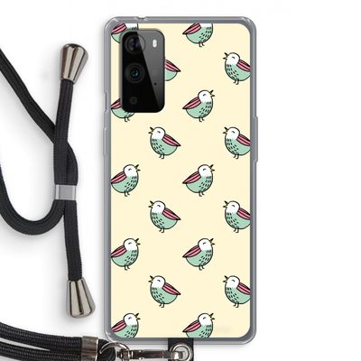 Vogeltjes: OnePlus 9 Pro Transparant Hoesje met koord