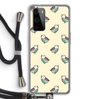 Vogeltjes: OnePlus 9 Pro Transparant Hoesje met koord