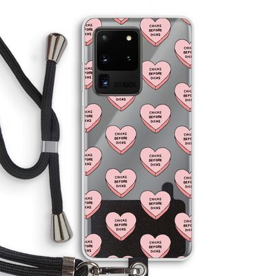 Chicks before dicks: Samsung Galaxy S20 Ultra Transparant Hoesje met koord