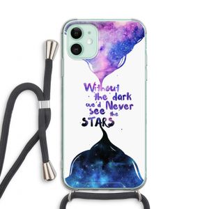Stars quote: iPhone 11 Transparant Hoesje met koord