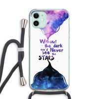 Stars quote: iPhone 11 Transparant Hoesje met koord