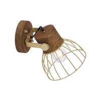 Just Light WandlampAlami bruin messing - 11486-60