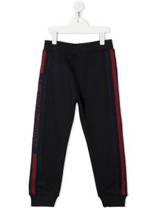 Emporio Armani Kids pantalon de jogging à bandes logo - Bleu