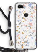 Terrazzo N°8: Pixel 3a Transparant Hoesje met koord