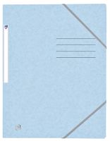 Elastomap Oxford Top File+ A4 3 kleppen 390gr pastel blauw - thumbnail