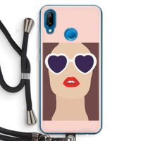 Red lips: Huawei P20 Lite Transparant Hoesje met koord