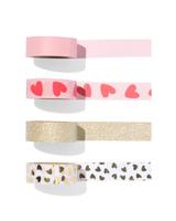 HEMA Washi Tape Hart - 4 Stuks