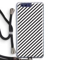 Strepen zwart-wit: Honor 9 Transparant Hoesje met koord Strepen zwart-wit: Honor 9 Transparant Hoesje met koord