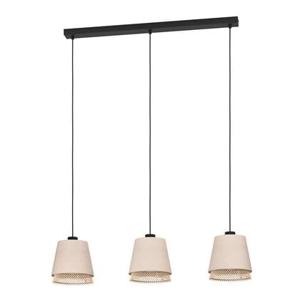 EGLO Tabley Hanglamp - E27 - 89 cm - Natuur|Bruin|Zwart - Textiel