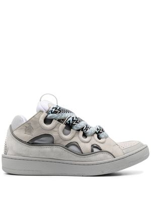 Lanvin baskets Curb en cuir - Gris