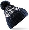 Beechfield CB456 Fair Isle Snowstar® Beanie - French Navy/White - One Size