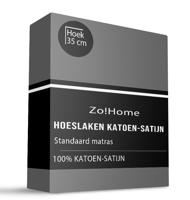 Hoeslaken Satinado - Katoen-Satijn - 140x200 cm - Antraciet - Zo!Home - Dekbed-Discounter.nl