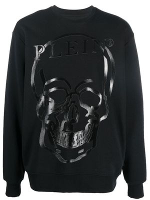 Philipp Plein sweat à imprimé tête de mort - Noir