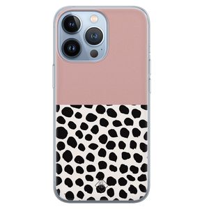 iPhone 13 Pro siliconen hoesje - Pink dots