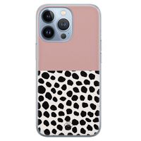 iPhone 13 Pro siliconen hoesje - Pink dots - thumbnail