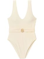 Tory Burch maillot de bain Miller à col plongeant - Blanc