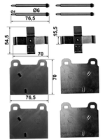 Accessoireset, schijfremblok ATE, u.a. für VW