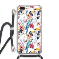 Bloemen tukan: iPhone 7 PLUS Transparant Hoesje met koord
