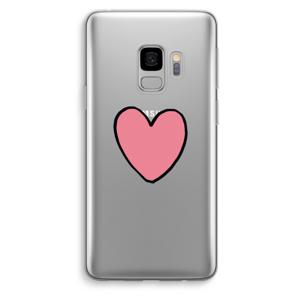 Hartje: Samsung Galaxy S9 Transparant Hoesje