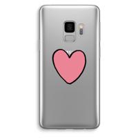 Hartje: Samsung Galaxy S9 Transparant Hoesje - thumbnail