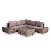 5-persoons Loungeset Osaka Forest Grey Hoekset incl. tafel