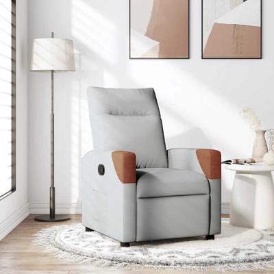 Fauteuil verstelbaar stof wolk grijs