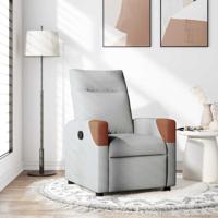 Fauteuil verstelbaar stof wolk grijs