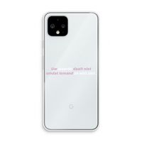 uw waarde daalt niet: Pixel 4 Transparant Hoesje
