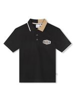 BOSS Kidswear polo en coton à patch logo - Noir - thumbnail