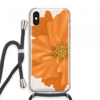 Orange Ellila flower: iPhone XS Max Transparant Hoesje met koord Orange Ellila flower: iPhone XS Max Transparant Hoesje met koord