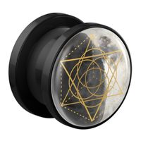 Tunnel met geometric Moon Design Acryl Tunnels & Plugs - thumbnail