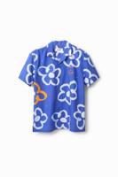 Hawaïshirt met bloemen - BLUE - XXL