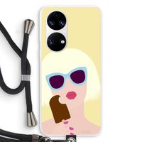 Ice cream: Huawei P50 Transparant Hoesje met koord