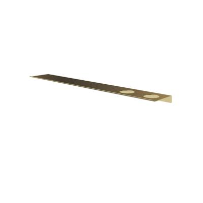 Hotbath &MORE Planchet - 80cm - inclusief bevestigings rails - 2 uitsparingen - voor zeepdispenser of beker - Geborsteld messing PVD SH080H2BBP