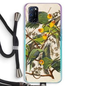 Carolinaparkiet: Oppo A92 Transparant Hoesje met koord