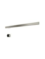Hotbath &MORE set van 1 rails RAS80 SQUARE 80 cm met separate schakelaar en inbouw element Geborsteld Nikkel (RAS80-1GN)