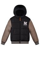 Moodstreet Jongens winterjas baseball - Justin - Zwart