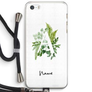 Green Brush: iPhone 5 / 5S / SE Transparant Hoesje met koord