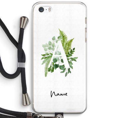 Green Brush: iPhone 5 / 5S / SE Transparant Hoesje met koord