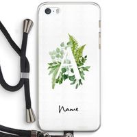 Green Brush: iPhone 5 / 5S / SE Transparant Hoesje met koord