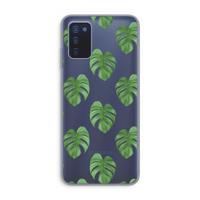 Monstera leaves: Samsung Galaxy A03s Transparant Hoesje - thumbnail