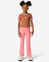 HEMA Kinderlegging flared fit rib roze (roze)
